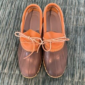 L.L. Bean Brown and Tan Men’s Lace-Up Rain & Snow Boots